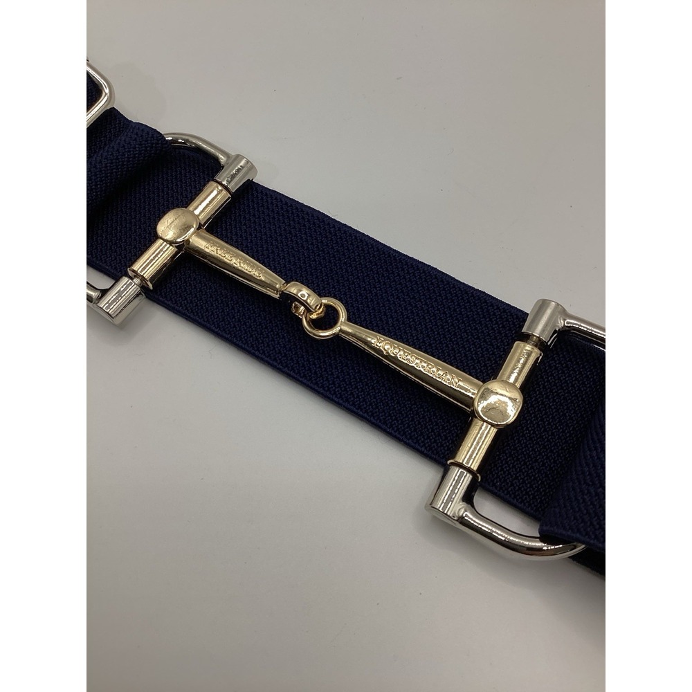 Stretchable Equestrian Belt for Horse Riding with  Gold Buckle, Luxury Fit